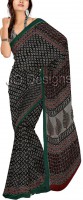 Black Handloom Cotton Saree 