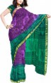 Purple n Green Color Sico Saree